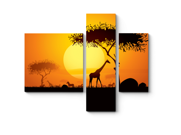 Слоны на прогулке картина по номерам