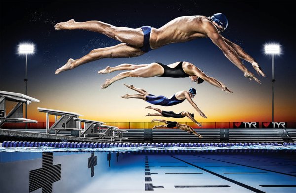 Спортсмены в движении