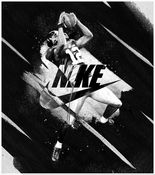 Постер черно белый спорт