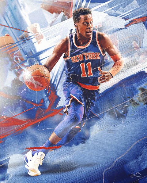 Постер с баскетболистом