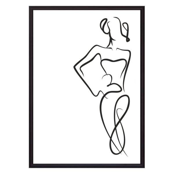 Девушка одной линией