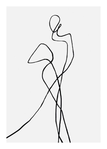 Постер силуэт девушки