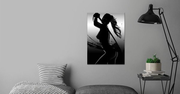 Постер силуэт женщины