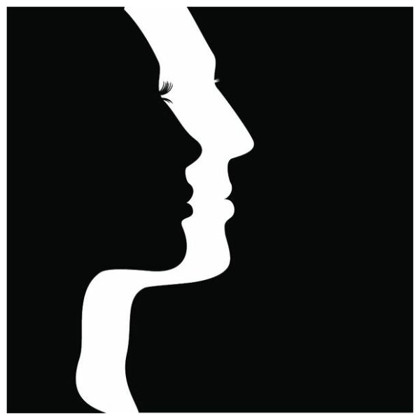 Картины одной линией поцелуй