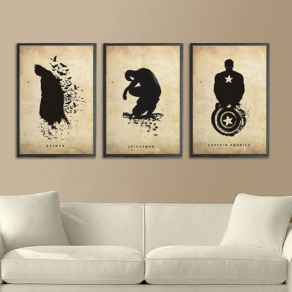 Постер силуэт девушки черно белые