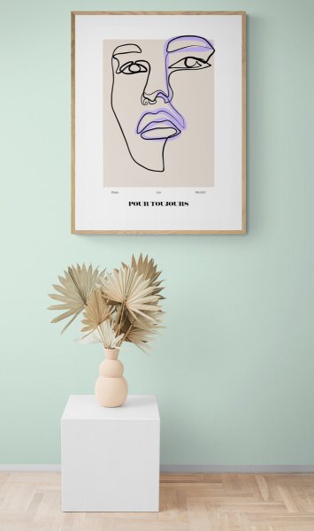 Контурный силуэт девушки