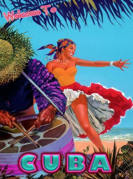 Куба ретро плакат