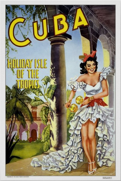 Винтажный плакат Куба