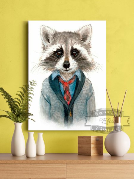 Фото енота Постер