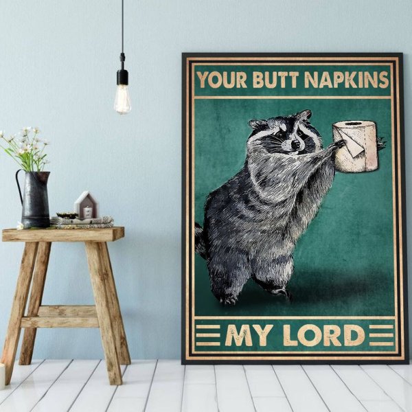 Енот в шапке акварель