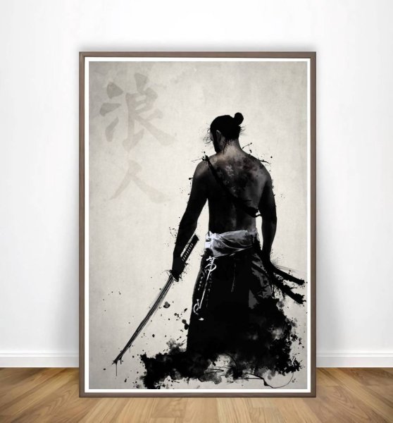 Самурай Ронин арт абстракция