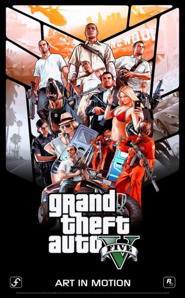 Grand Theft auto 5 Постер