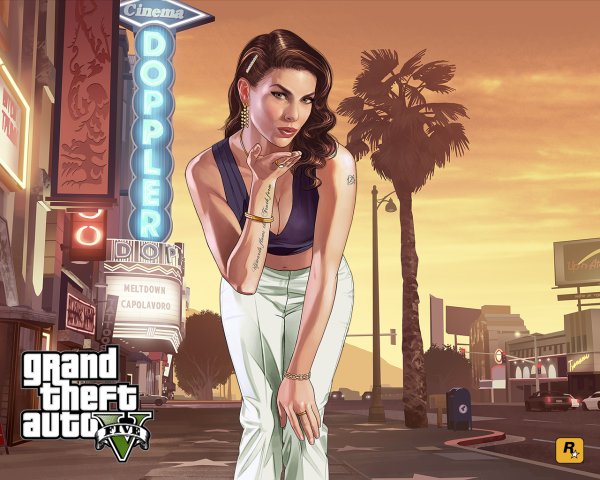 Девушка в стиле GTA