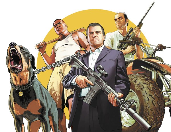 GTA 5 Майкл Тревор Франклин обои