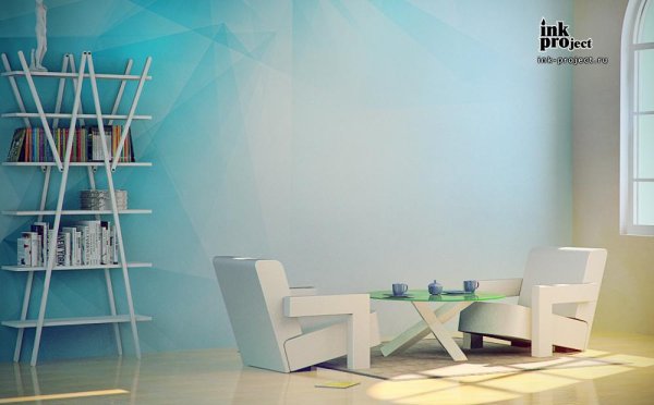 Черное стекло на стене