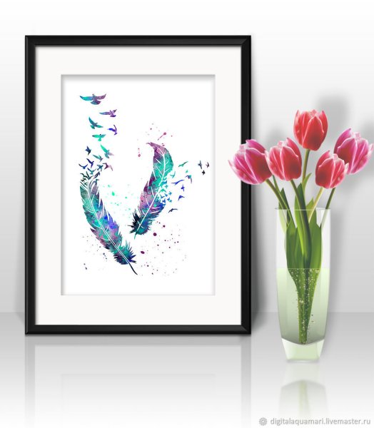 Постер акварель