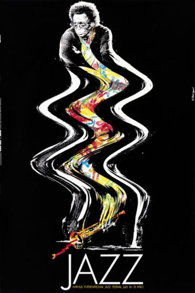 Контрабас акварель