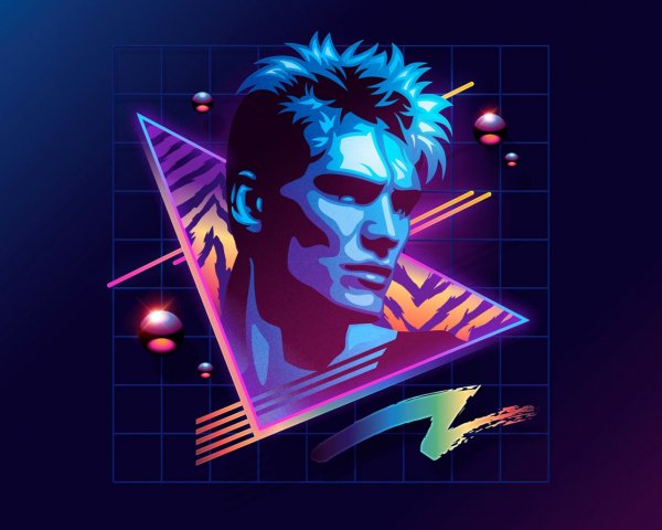 Ретровейв портрет