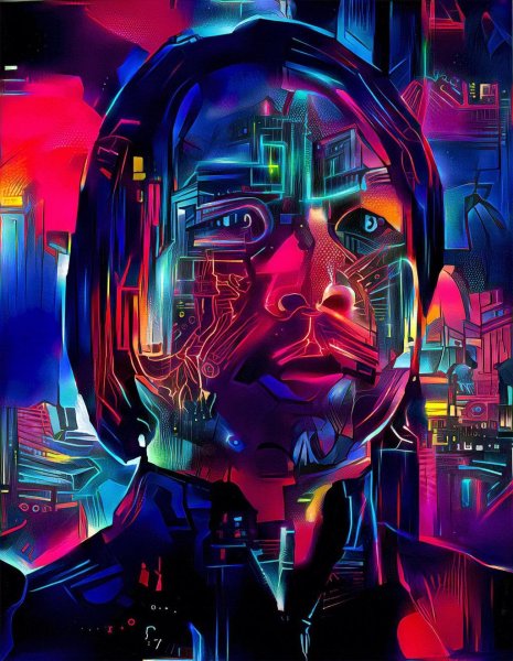 Арты в неоновом стиле