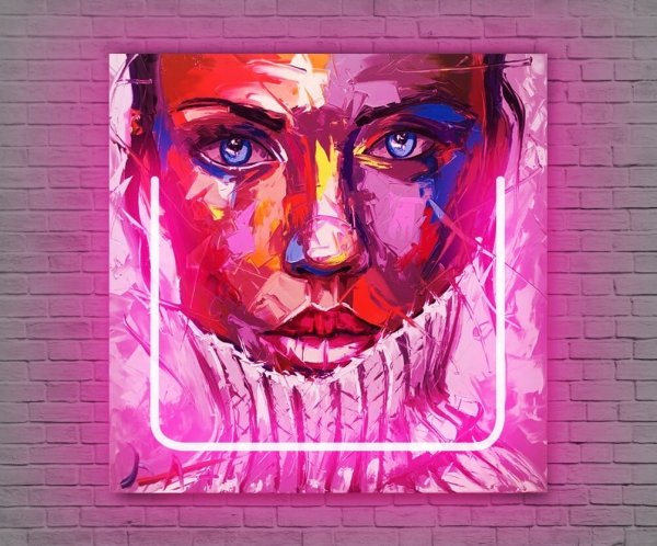 Картина из неоновой ленты