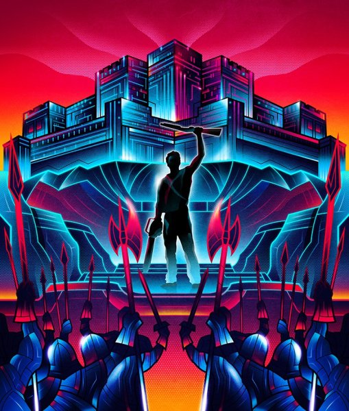 Плакат в неоновом стиле