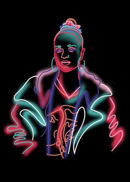 Постер неон