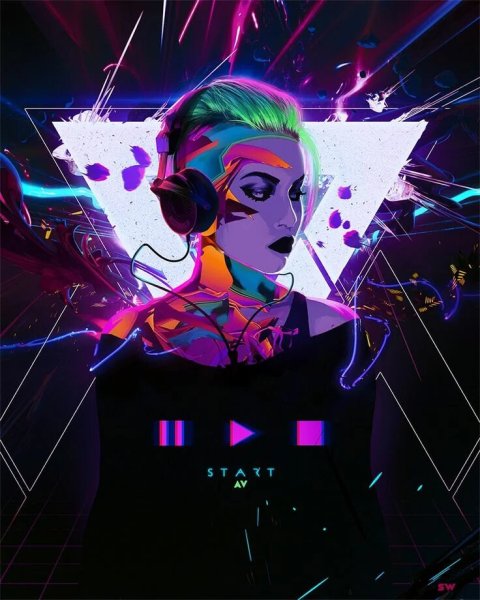 Неоновые принты