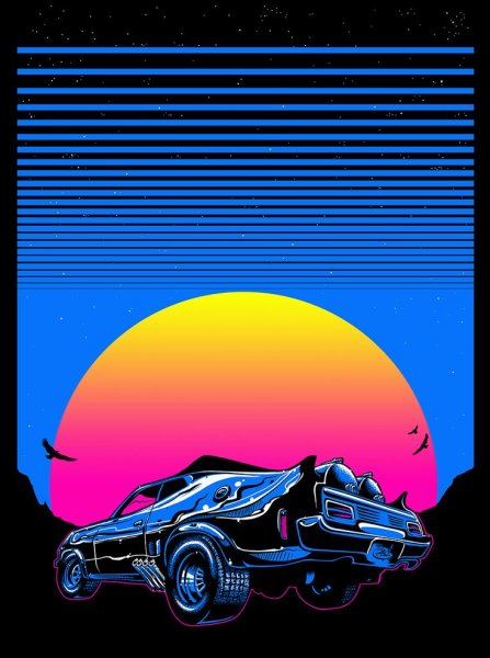 Портрет в стиле ретровейв