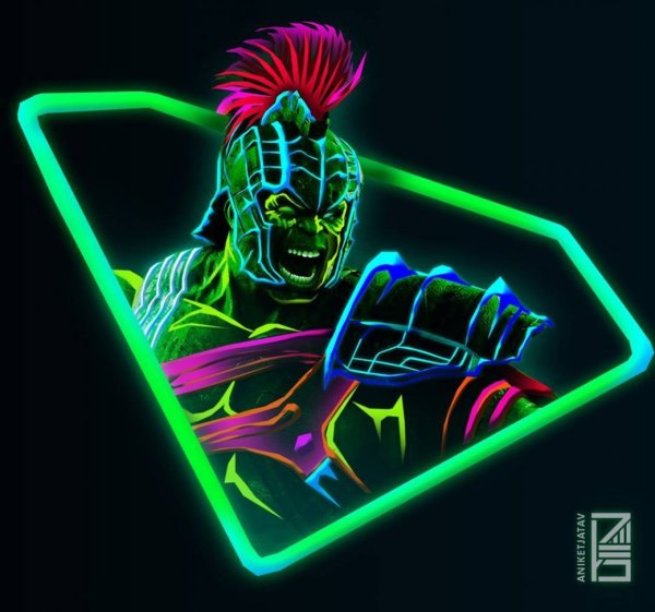 Рисование неоном