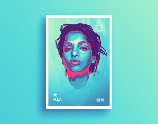 Постер неон