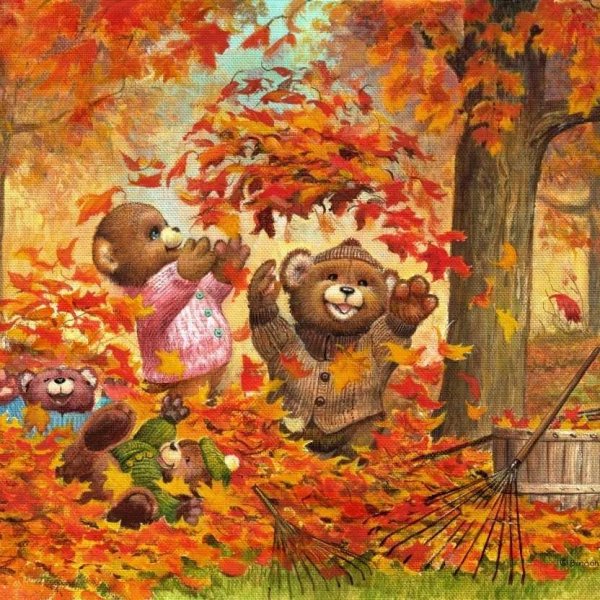 Осенние постеры акварелью