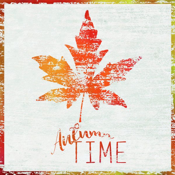 Плакат с осенними листьями