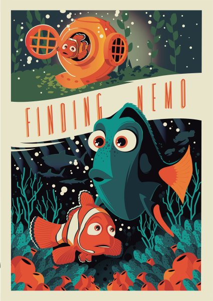 Ретро постеры к мультфильмам