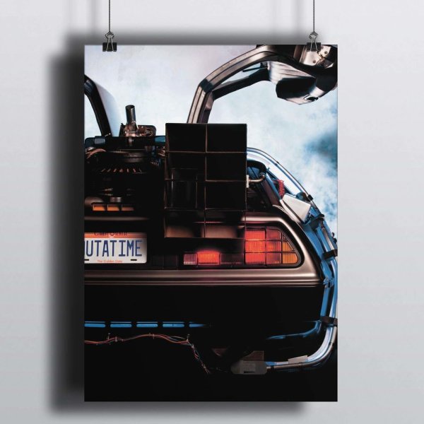 Назад в будущее Делориан Постер