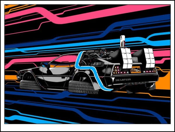DELOREAN back to the Future арт