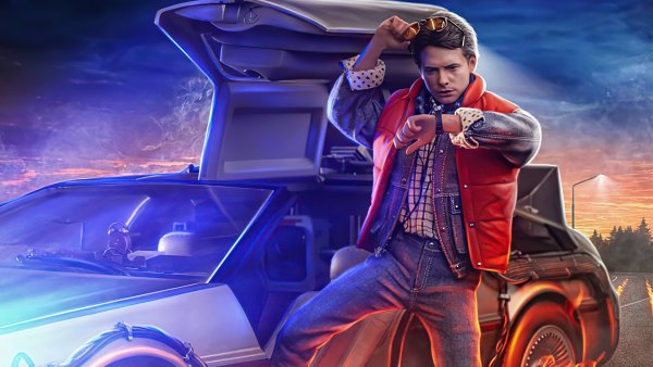 Back to the Future DELOREAN Постер