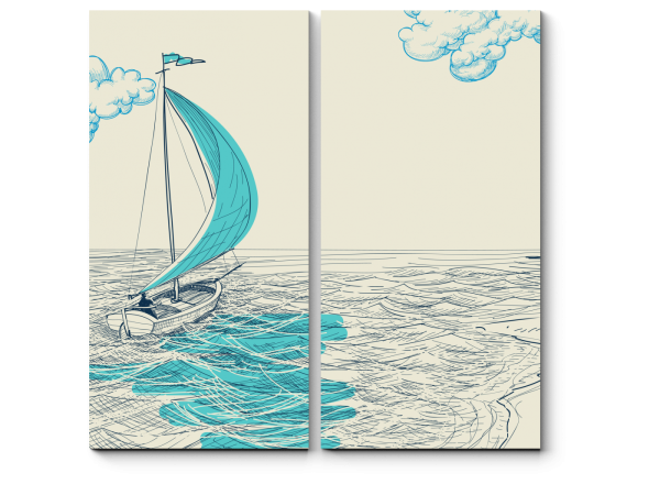 Постер море