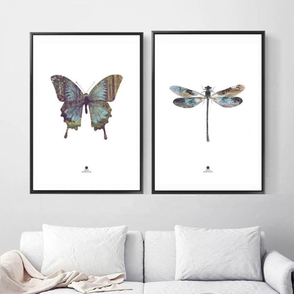 Винтажные плакаты бабочек