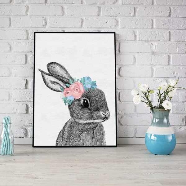Кролик Постер в интерьере