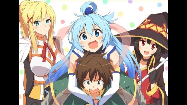 Аниме богиня благословляет этот прекрасный мир