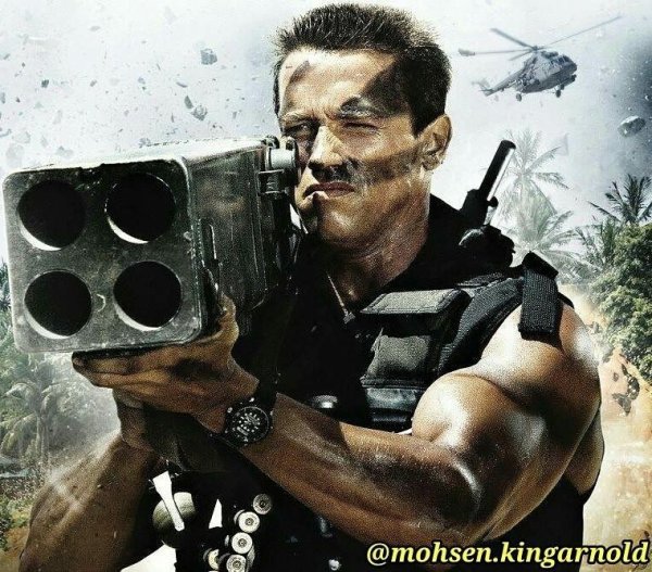 Постер коммандос Шварценеггер