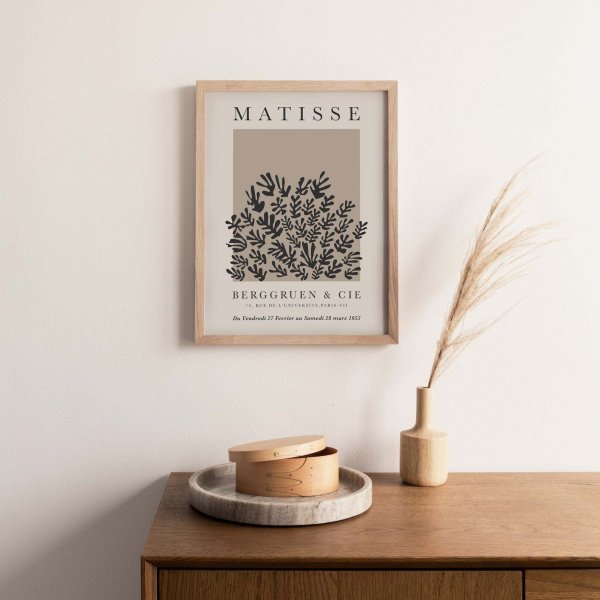 Постер трава бежевая