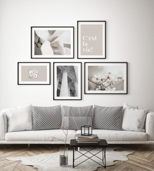 Постеры на стену в бежевых тонах