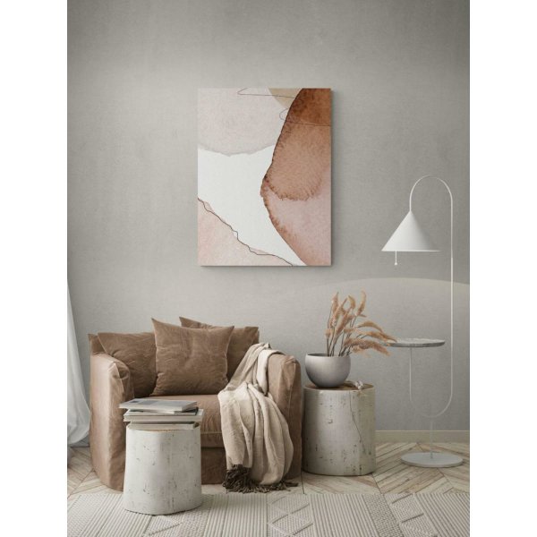 Скандинавские картины абстракция бежевая