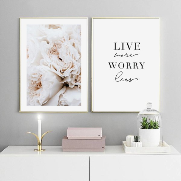 Постер "бежевые цветы"