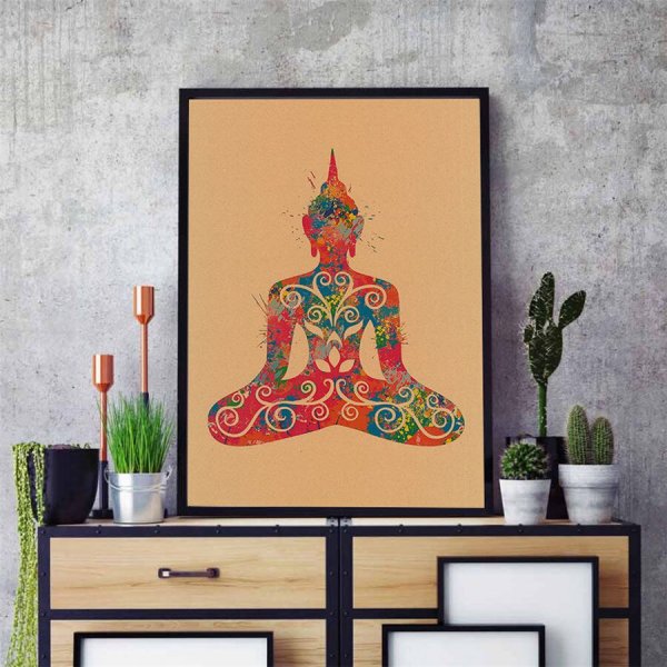 Голова Будды в раме картина