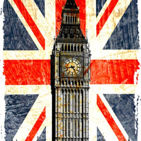 Лондон Биг Бен флаг