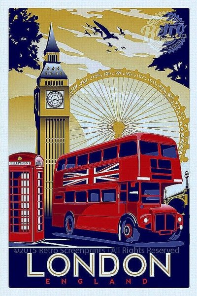 Ретро плакат Лондон