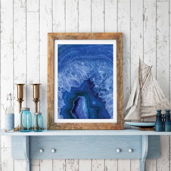 Постеры для интерьера синий