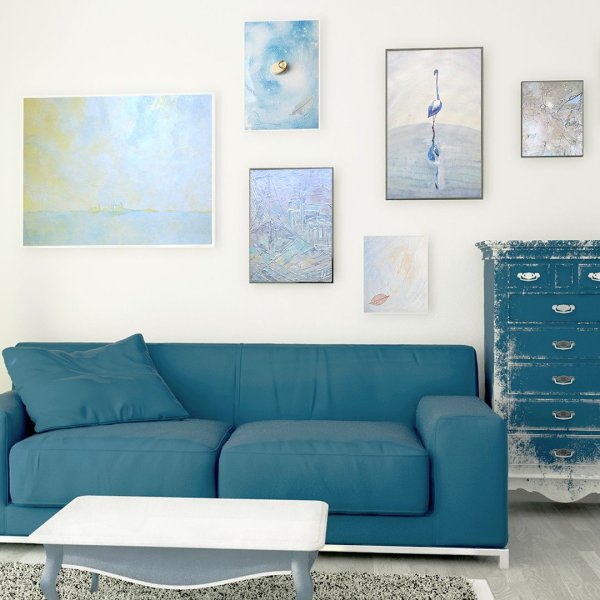 Живопись в синих тонах